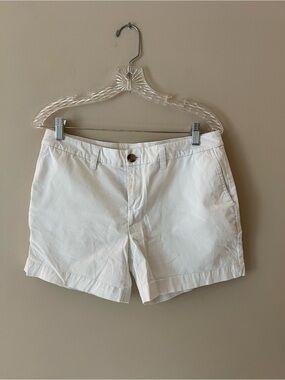 Classic White Cotton Chino Shorts